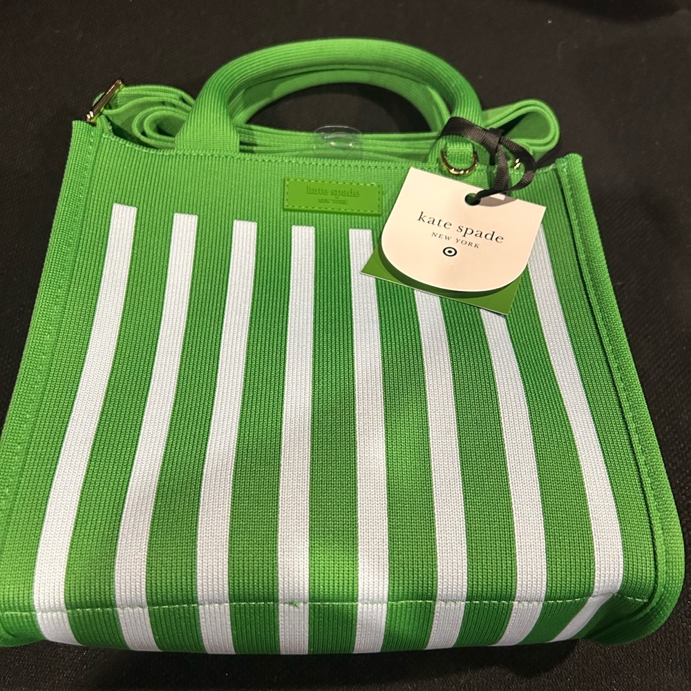 Kate Spade New York X Target Stripe Crossbody Bag Green White *In Hand*